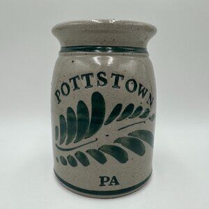 Handmade 6" Pottstown, Pennsylvania Crock Stand Quart Jar